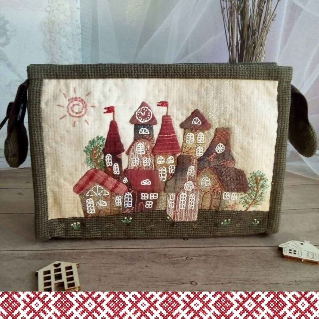 Пэчворк Подарки в бутово. Косметичка. Ручная работа. Японский пэчворк